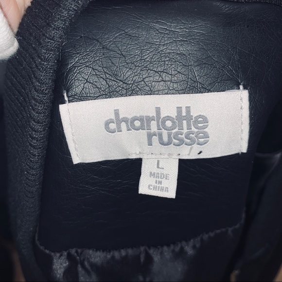 CR NWOT Faux Leather Bomber Jacket - Picture 4 of 5